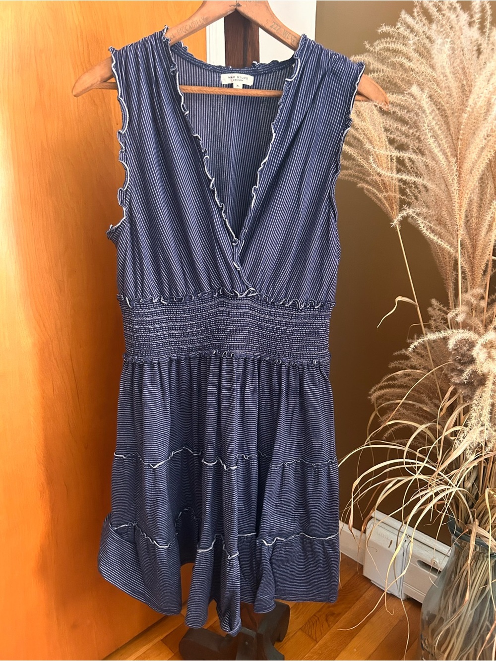 Max Studio Deep V Summer Dress XL